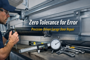 garage door repair, precision measurement, garage door safety, professional garage door service, garage door calibration, accurate repairs, garage door maintenance, home safety, engineering precision